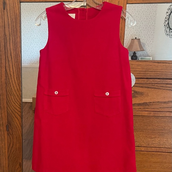 Peg & Kris Red Corduroy Girls Size 12 Dress - Picture 1 of 6